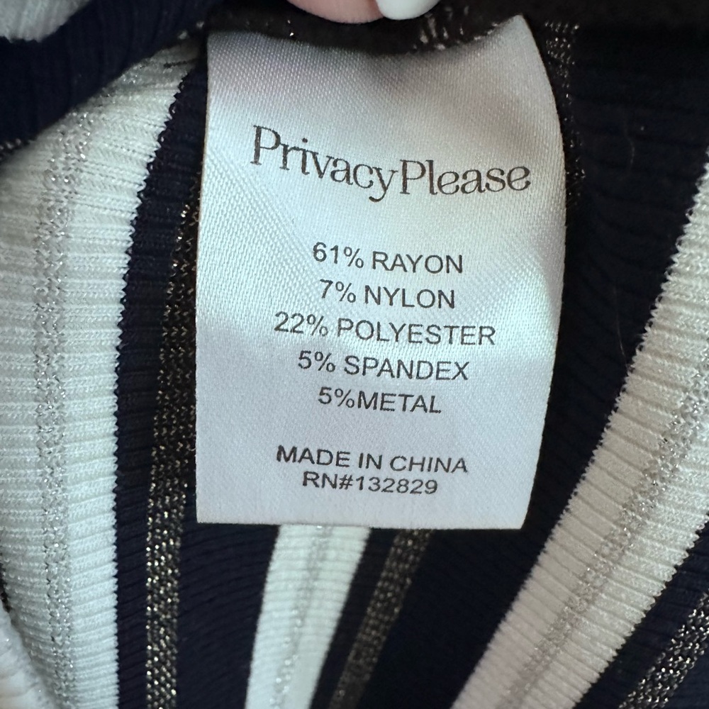 Privacy Please Angie Dress in Navy Metallic Stripe from Revolve size S - Picture 5 of 6